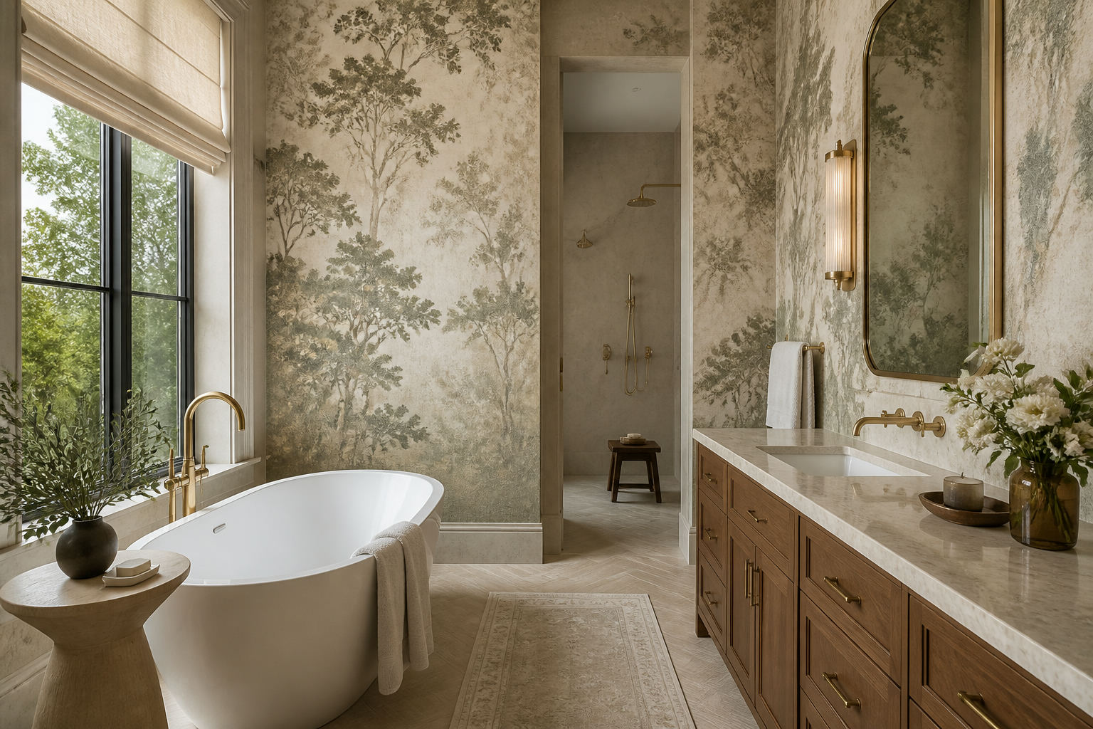 Boutique Luxury: Elevating Your North Jersey Bathroom with Bespoke Wallpaper & Painting