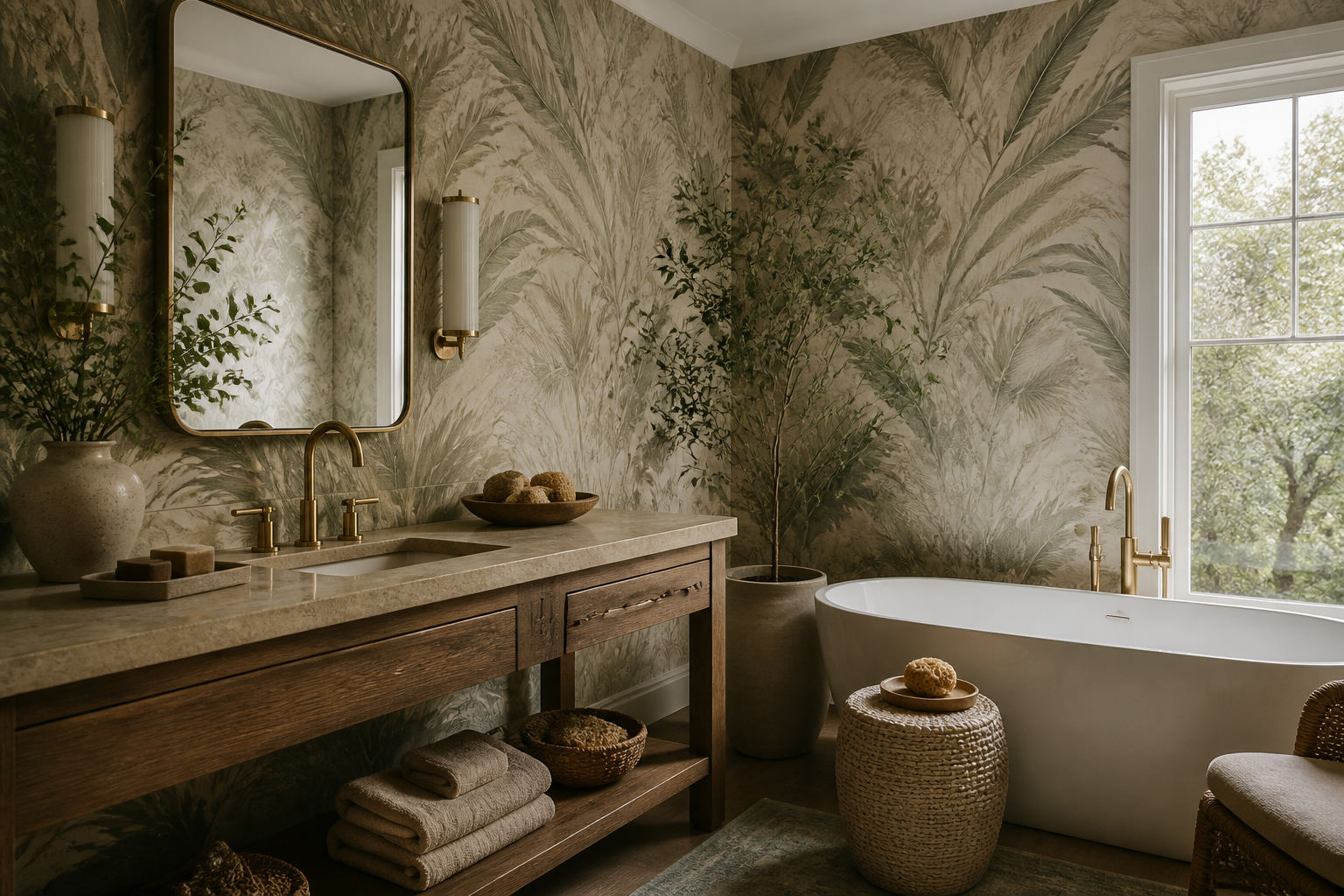 Transform Your North Jersey Bathroom into a Spa Sanctuary with Bespoke Wallpaper Installation