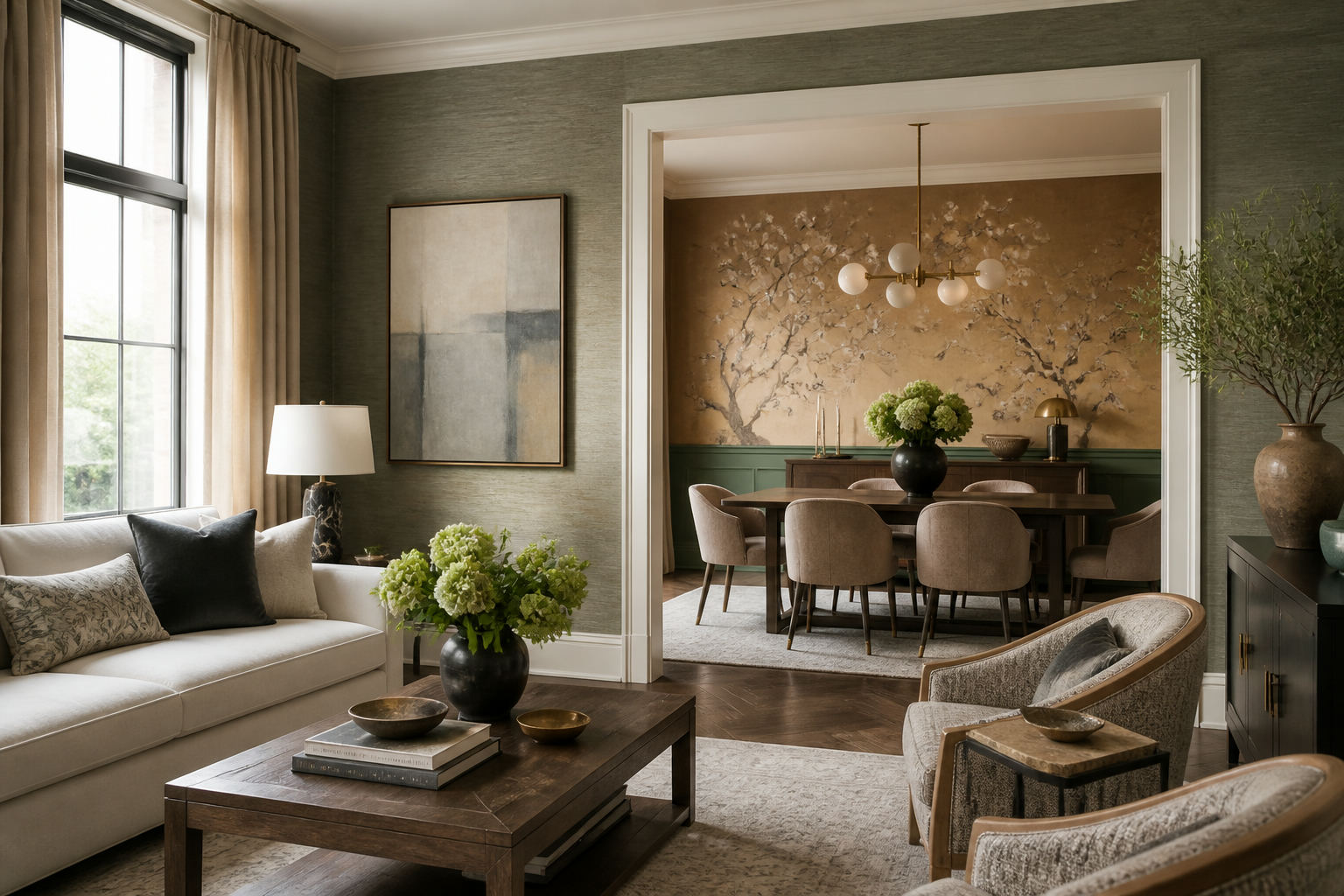 Transforming Hoboken Interiors: Luxury Wallpaper & Painting by NJWallStory